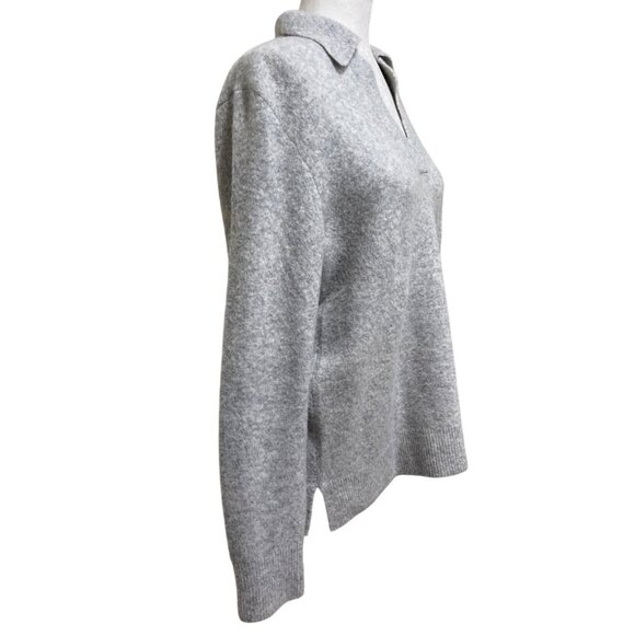 J.Crew Extra-Soft Gray Collared Pullover Sweater Long Sleeve Womens Size S - Picture 3 of 9